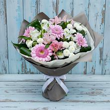 Букет цветов из:  Герберы, Альстромерии и Хризантемы в Цивильске