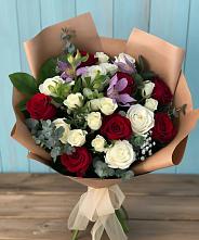 Букет цветов из:  Розы и Альстромерии #REPLACE_PRED# Цивильске