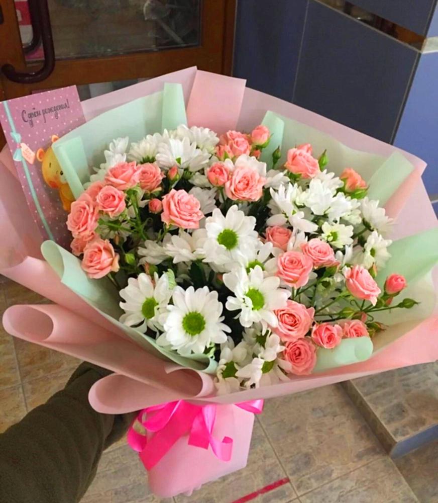 Букет цветов из: Розы и Хризантемы в Цивильске