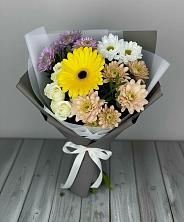 Букет цветов из:  Розы, Герберы и Хризантемы в Цивильске