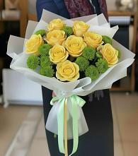 Букет цветов из:  Хризантемы и Розы в Цивильске