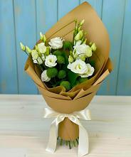 Букет цветов из:  Хризантемы и Лизиантусы #REPLACE_PRED# Цивильске