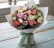 Букет цветов из:  Розы, Лизиантусы и Гвоздики #REPLACE_PRED# Цивильске