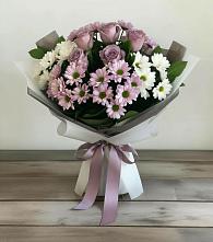 Букет цветов из:  Хризантемы и Розы в Цивильске