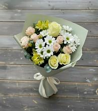 Букет цветов из:  Альстромерии, Розы и Хризантемы в Цивильске
