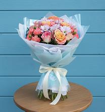 Букет цветов из:  Хризантемы и Розы #REPLACE_PRED# Цивильске