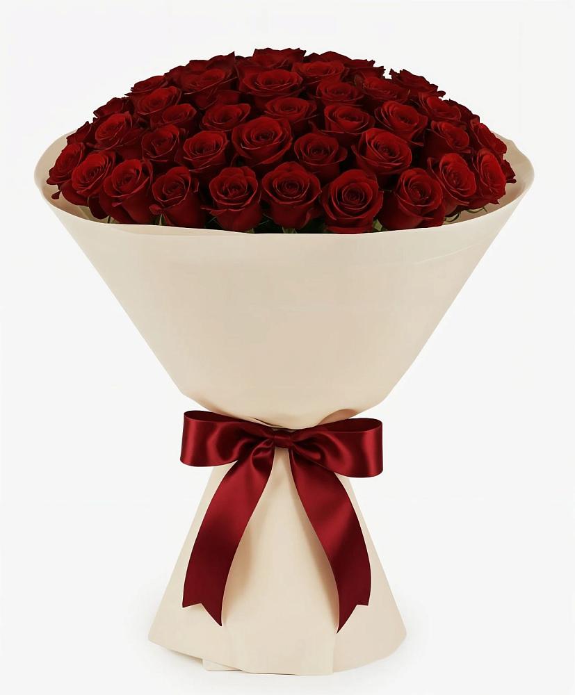 Букет 101 Бордовая роза Блэк Бакарра в Цивильске