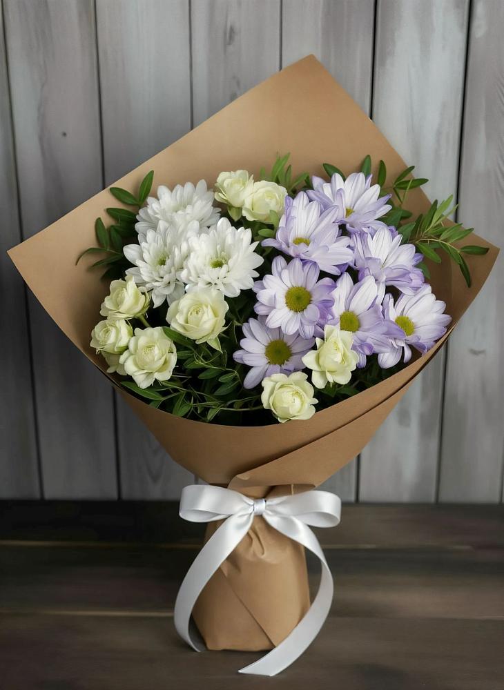 Букет цветов из: Хризантемы и Розы в Цивильске